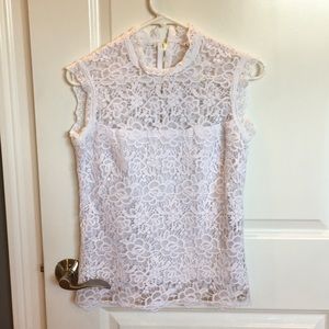 Nanette Lepore Lace white top